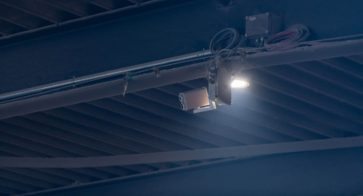 Close up hitte camera voor detecteren branden voor blusinstallatie