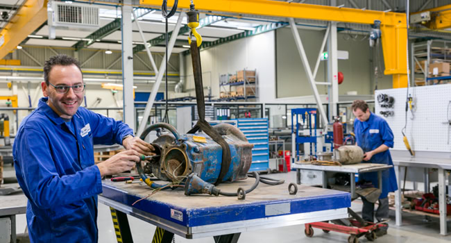 Revisie, reparatie afdeling Van der Ende Group 