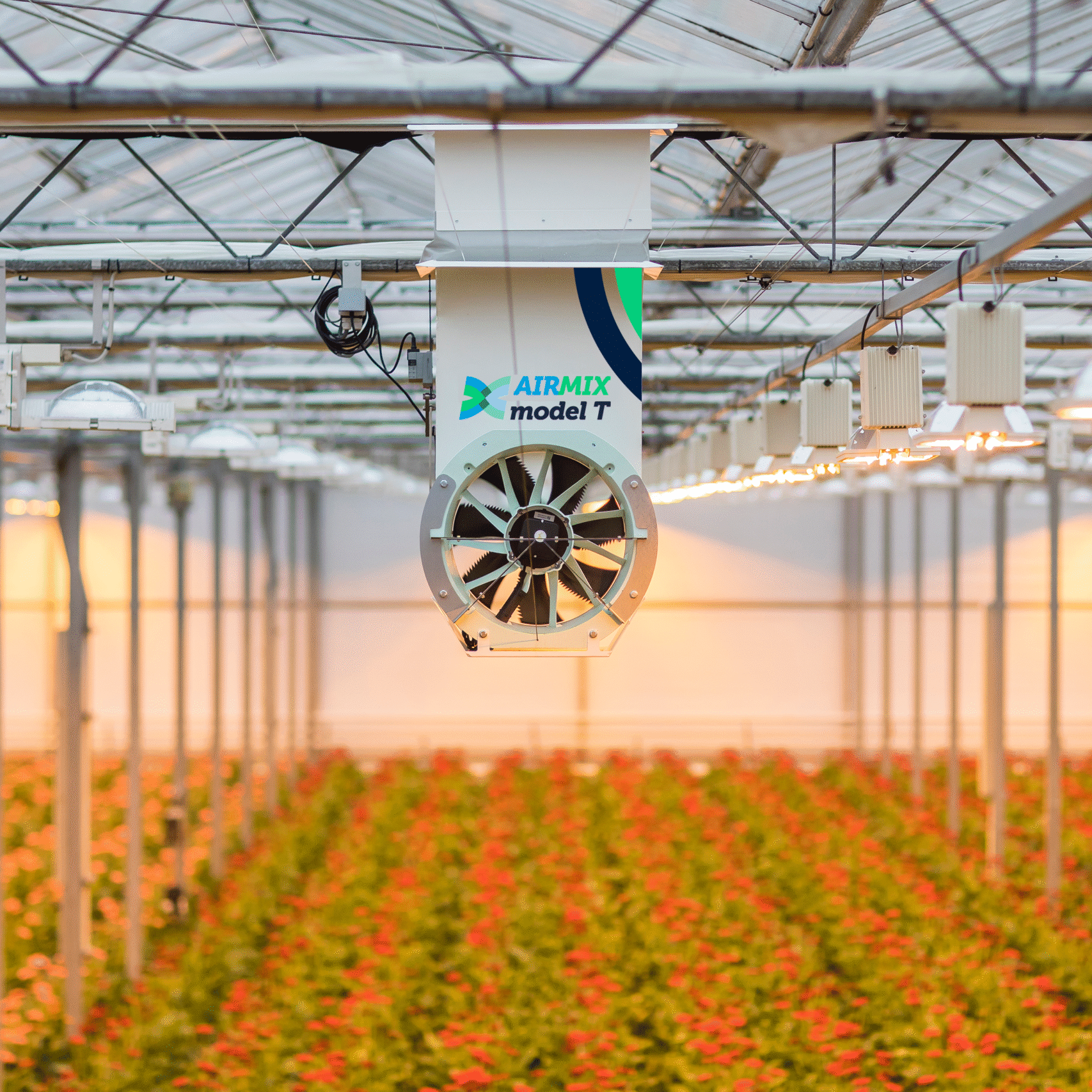 Airmix Model T in bedrijf in kas