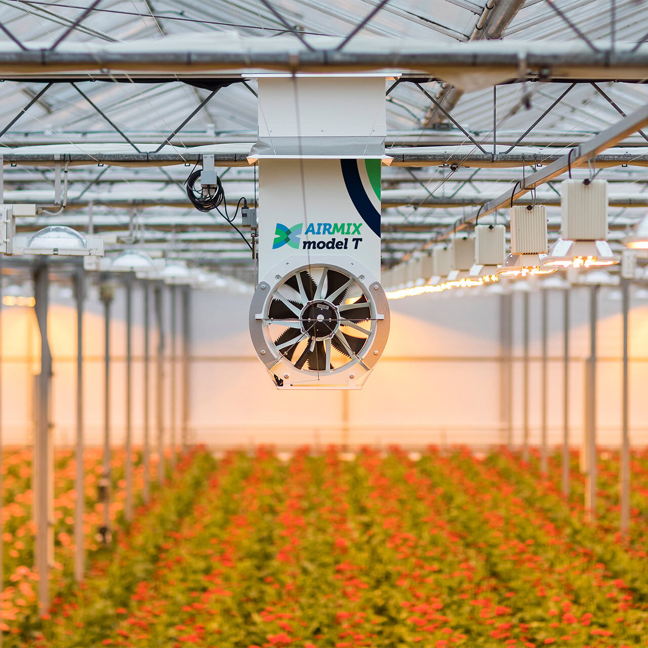 Airmix Model T in bedrijf in kas