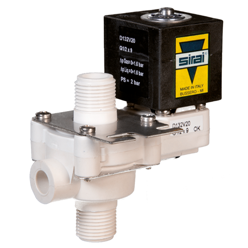 Asco Dry magneetventielen van kunststof en rvs onderdelen