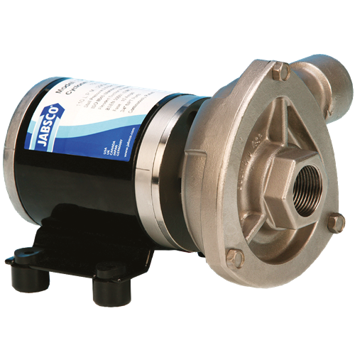 Jabsco Cyclone centrifugaalpompen van rvs met 12 of 24 volt aansluiting