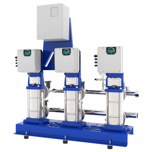 Lowara SMB Hydrofoorset met 3 hydrovars voor hogedruk in utiliteitsbouw