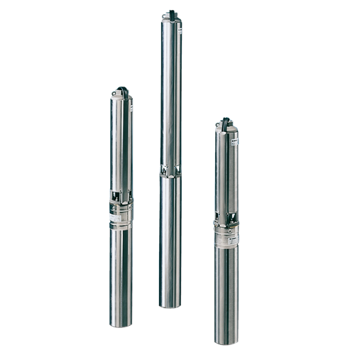 3 modellen Lowara e-GS 4" bronpompen van rvs