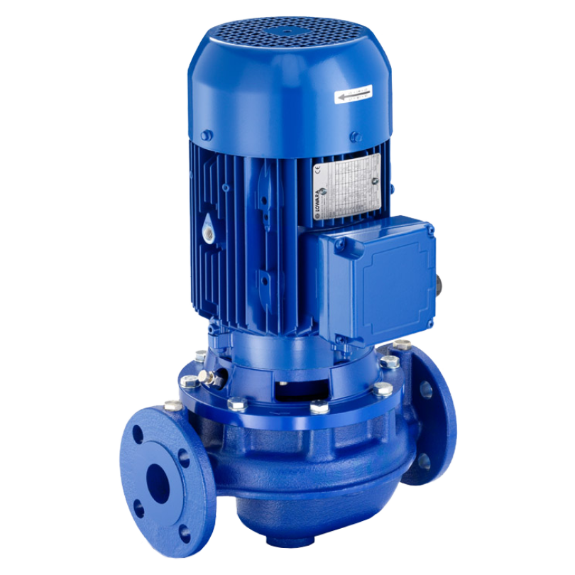 Lowara e-LNEE in-line verwarmingspomp voor het circuleren van water