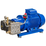 Pratissoli hogedrukpomp uitgevoerd met rvs 452 pompkop en drie plunjers