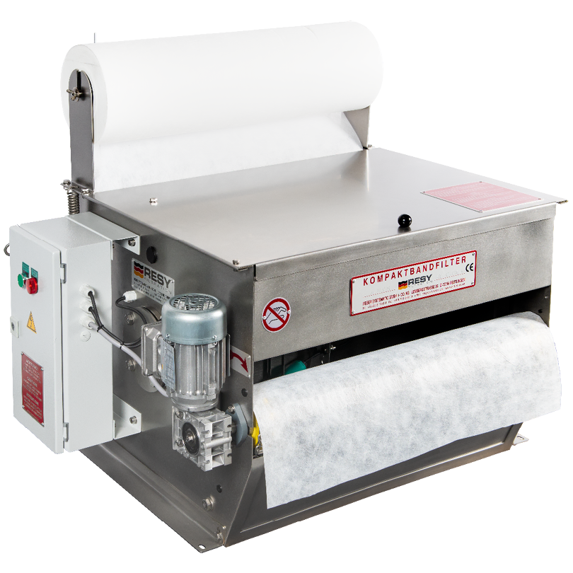 RESY compactbandfilter met filterpapier voor het filteren van vloeistofstromen