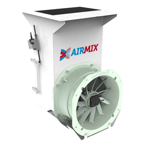 Airmix model T voor gestuurd ventilatie/circulatiesystem met gesloten schermdoek