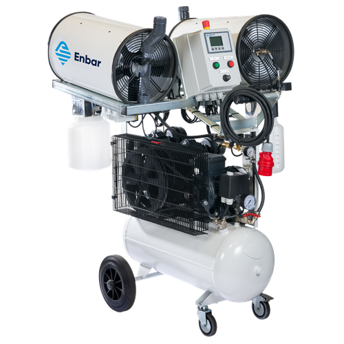 Enbar laag volume mist ruimtebehandeling voor in de glastuinbuw