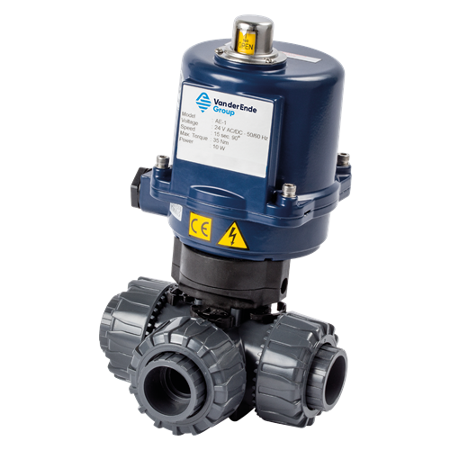 Envalve KK 2-/3 weg kogelkraan ontworpen als regelafsluiter