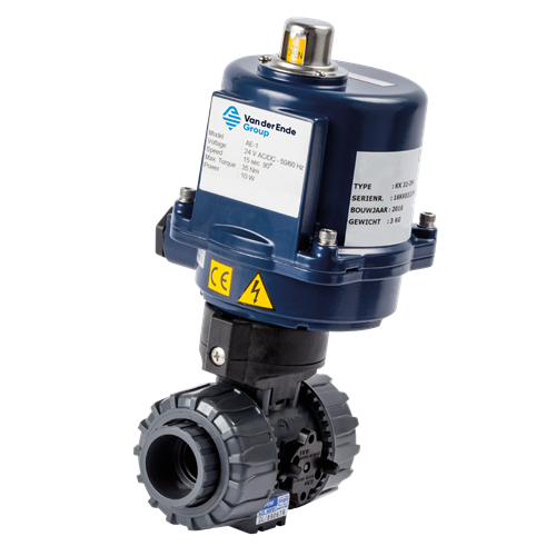 Envalve KK kogelkraan is gemaakt van PVC en heeft PTFE kogelzitting bestand tegen agressieve stoffen