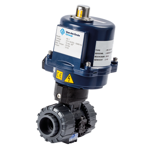 Envalve KK kogelkraan is gemaakt van PVC en heeft PTFE kogelzitting bestand tegen agressieve stoffen