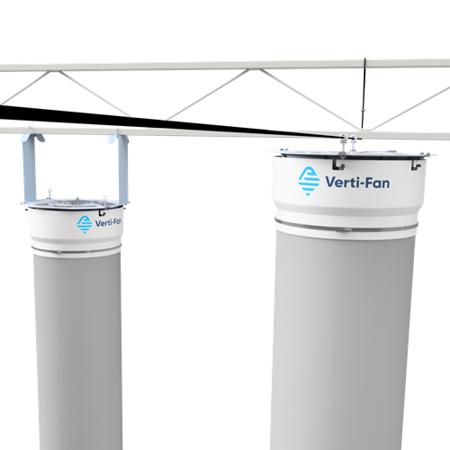Verti-Fan verticale luchtcirculatie voor betere temperatuurverdeling