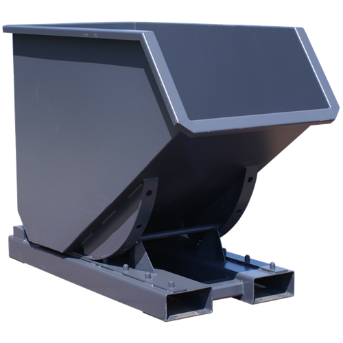 Kantelcontainer aangepast voor filtratiesystemen leverbaar in rvs of gecoat staal