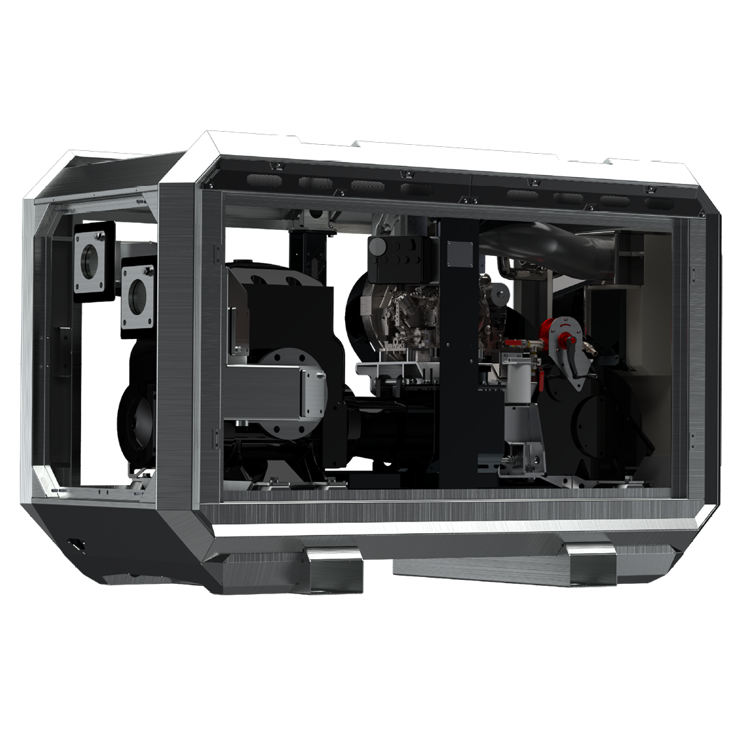 Aeonpump Kraken 4" D mobiele plunjerpomp met open behuizing