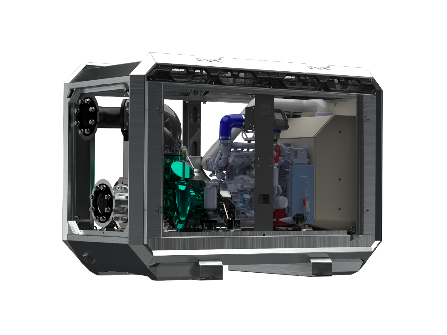 Aeonpump Raptor 6" Diesel productfoto open kast