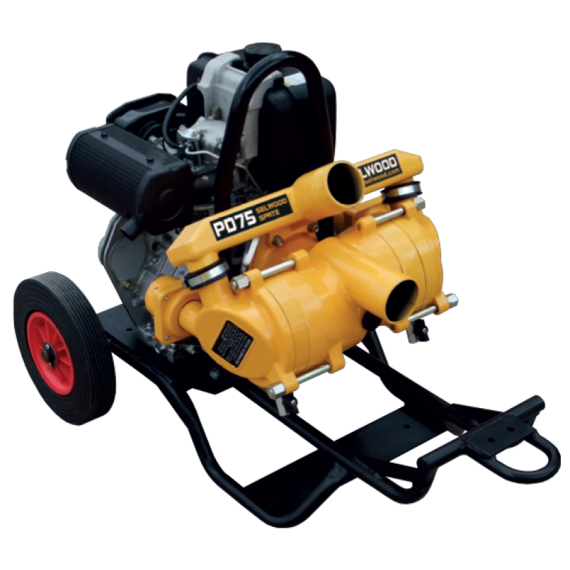 Selwood model PD mobiele verdringerpomp en droogloopmogelijkheden