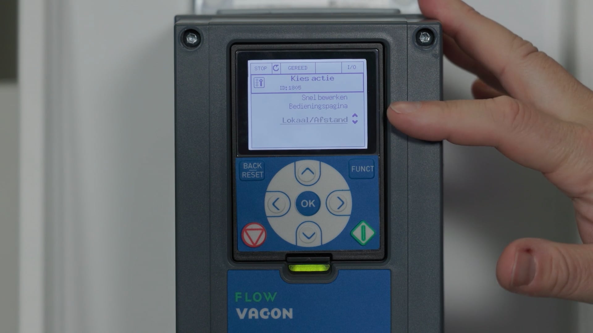 Danfoss Vacon flow 100 manual mode instructions